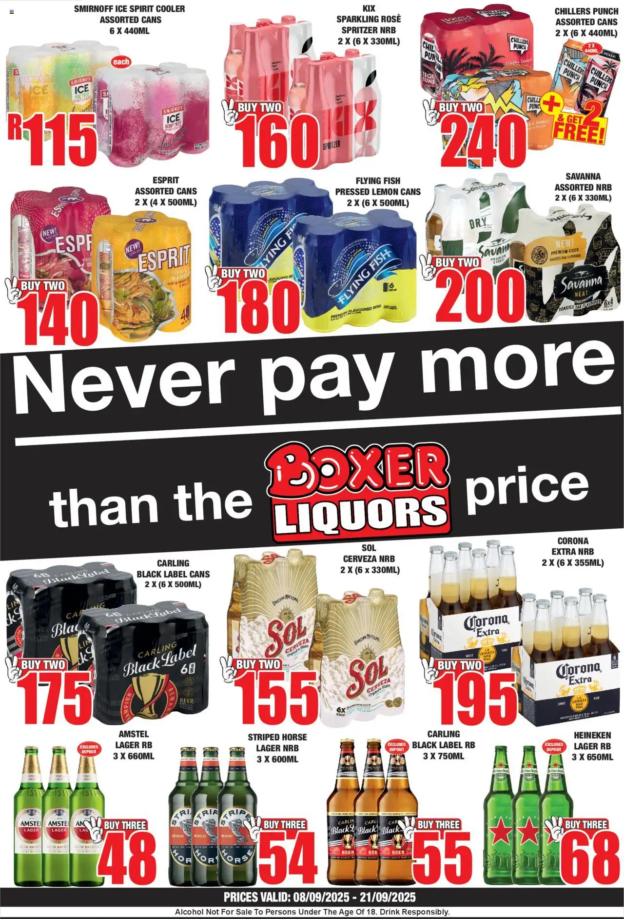 Boxer Liquor Specials from 08/09 - 21/09/2025 > Promotions