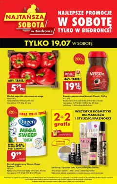 Pogląd gazetki "Najtańsza sobota" ze sklepu Biedronka ważnej od 19.07.2025