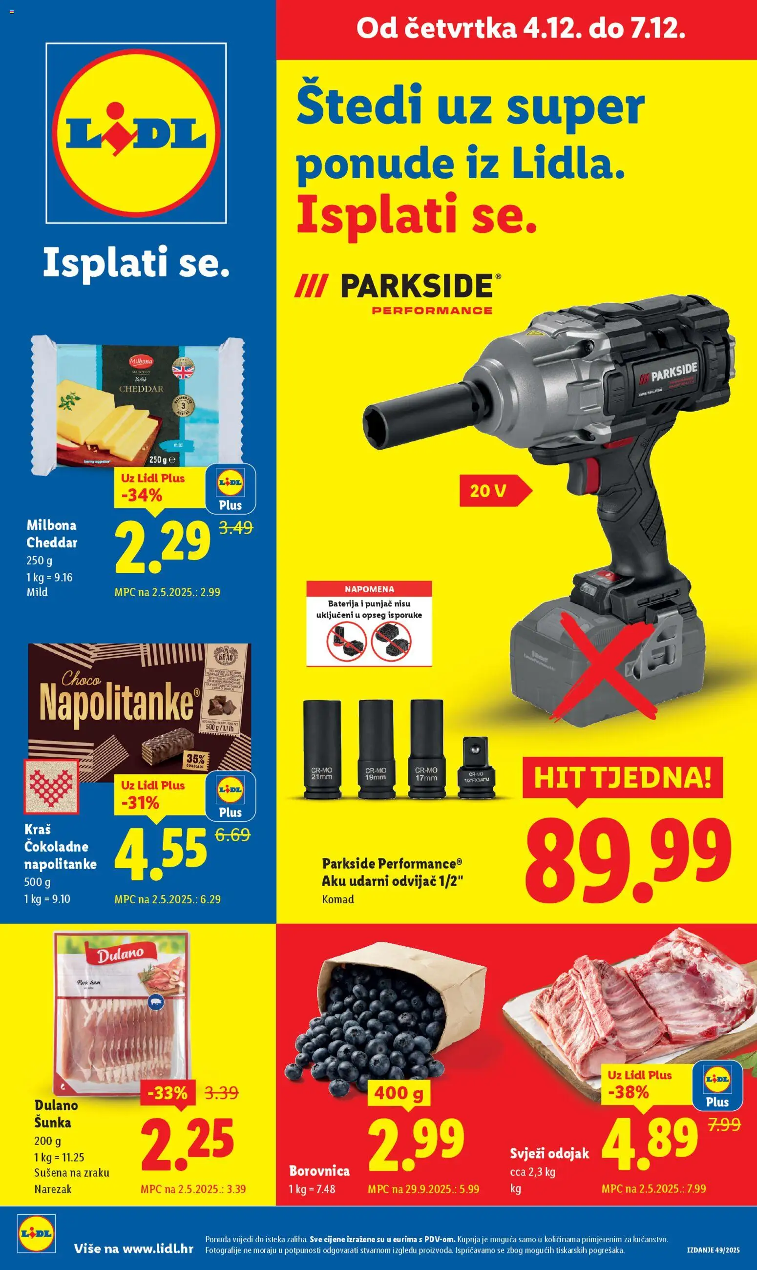 Pregled letka Super ponuda trgovine Lidl vrijedi od 04.12.2025