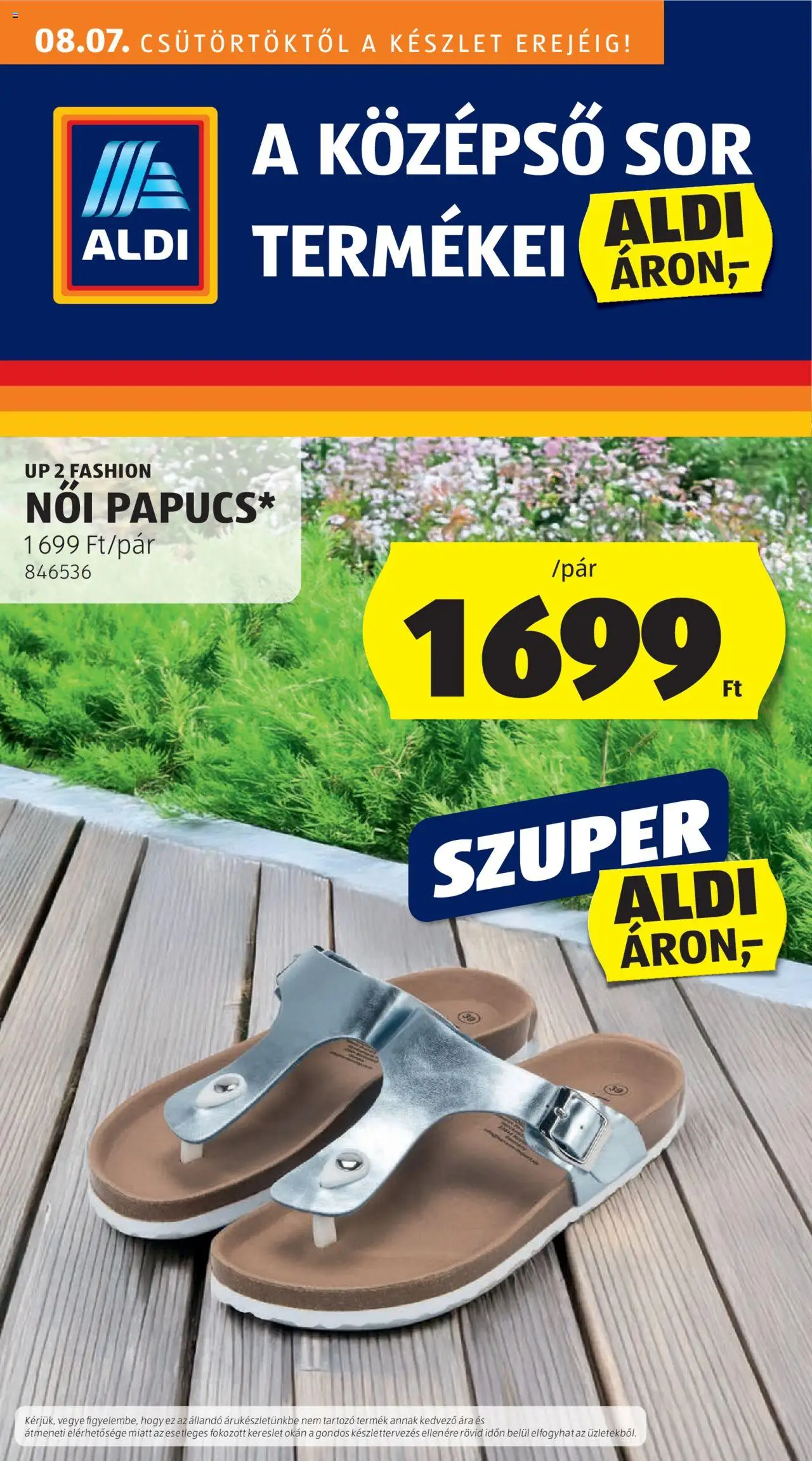 Aldi aktuális szórólap, érvényes 2025.08.07.-től - 1 oldal