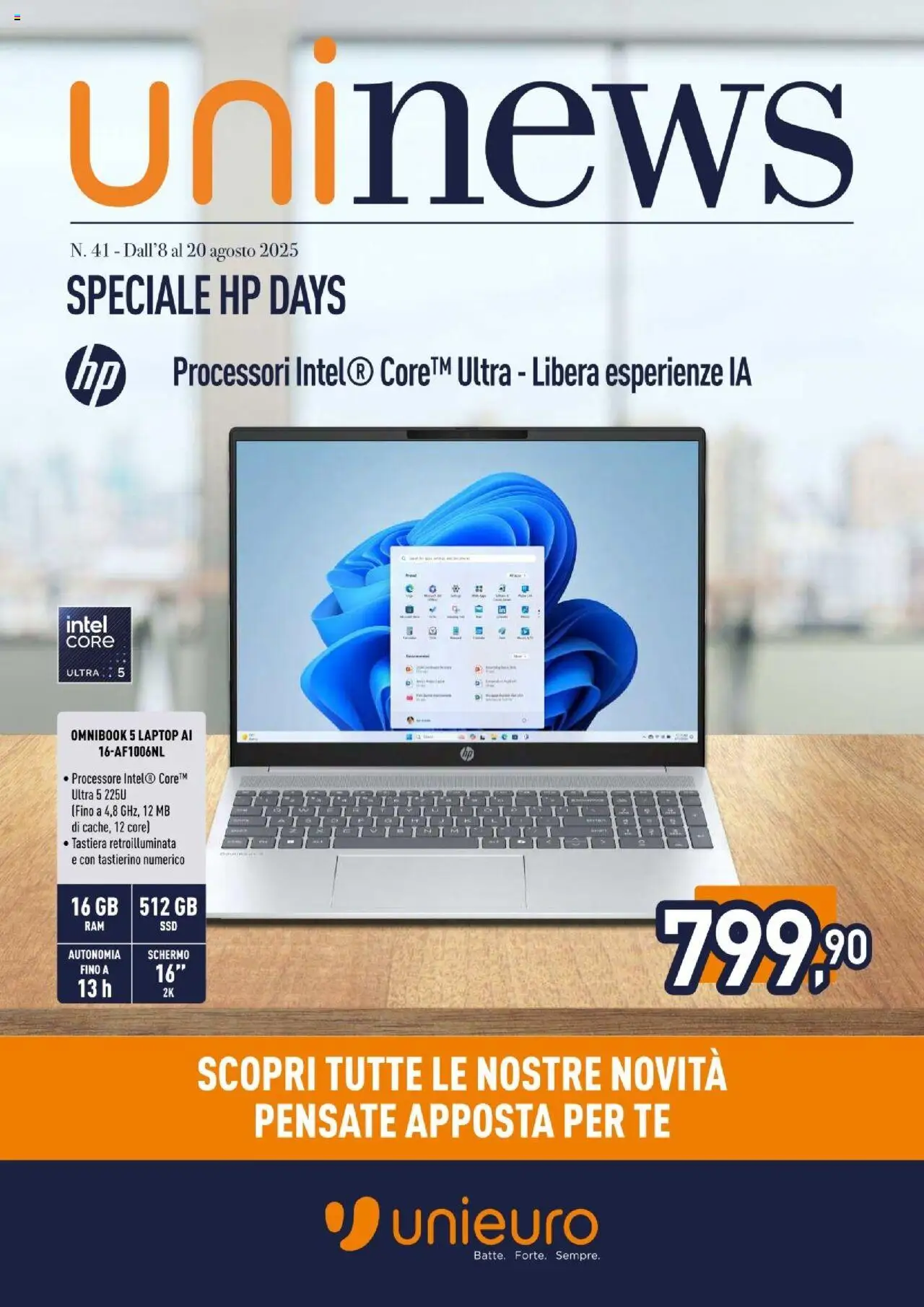 Volantino Unieuro valido da 08/08/2025 numero di pagina 1