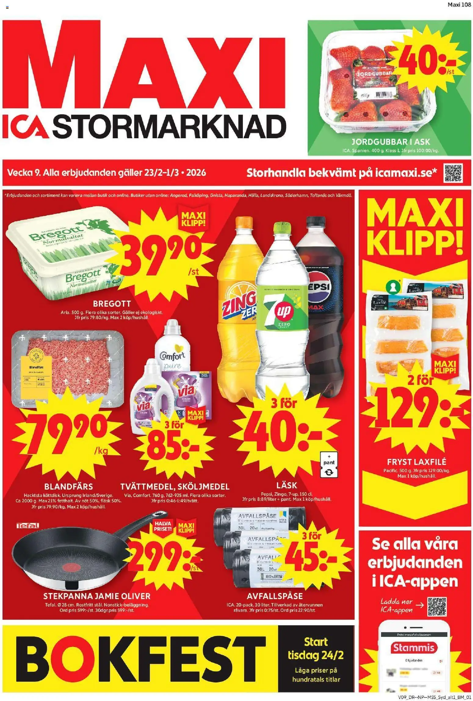 Förhandsgranska reklamblad Arlöv från butik ICA Maxi gäller från 23/02/2026