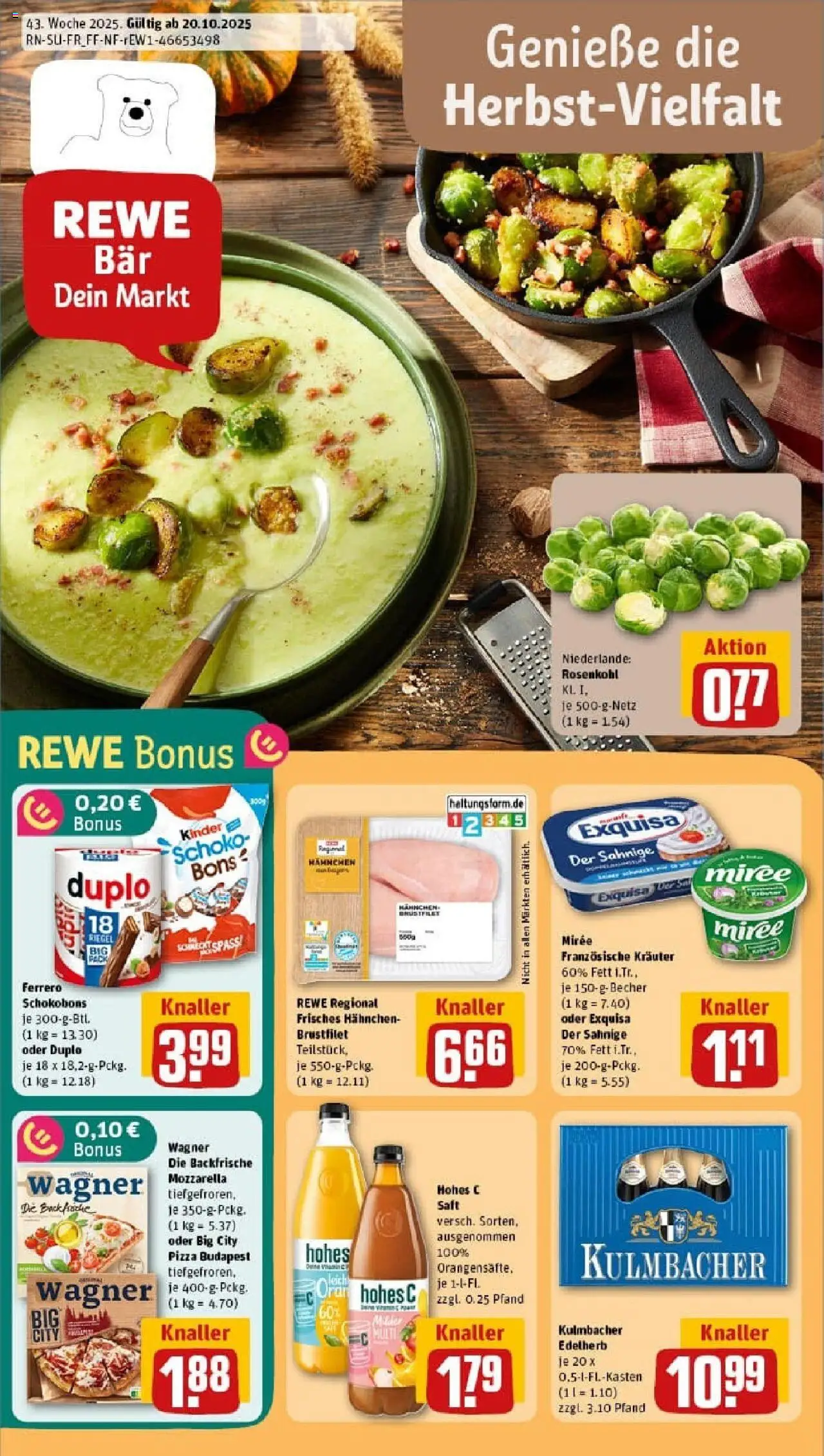 REWE Prospekt ab 19.10.2025 nächste Woche - Prospekt Helmbrechts	