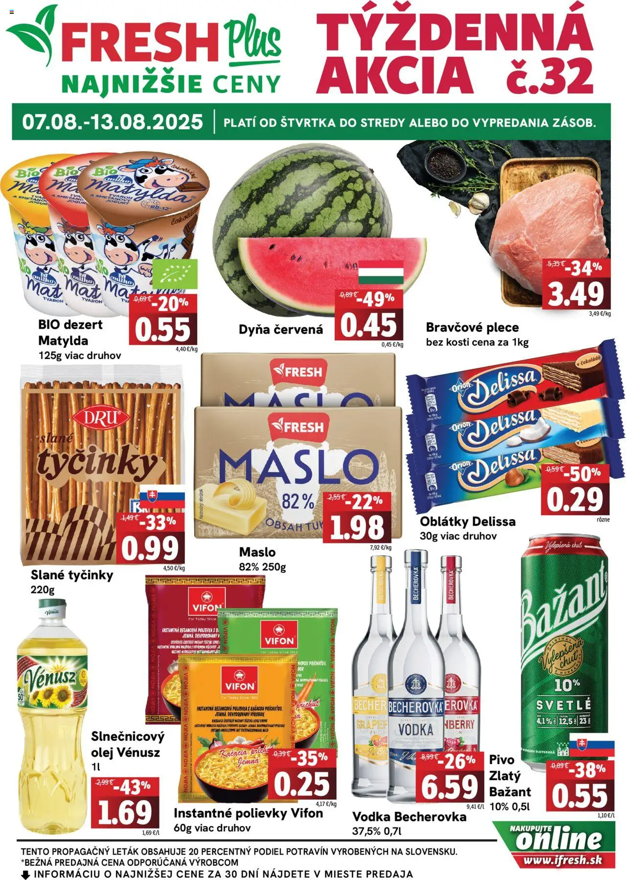Fresh Leták od 07.08.2025 > Potraviny online