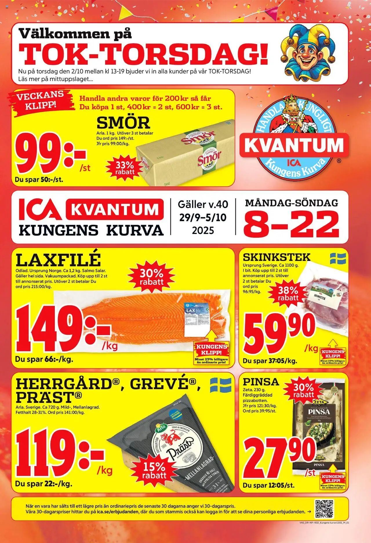 Kungens Kurva är giltig 29/09 2025 > Veckans Erbjudanden gäller från 29/09/2025 till 05/10/2025 sidnummer 1