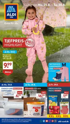 Vorschau von dem Prospekt des Geschäftes Aldi Süd, gültig ab dem 25.08.2025