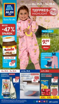Vorschau von dem Prospekt des Geschäftes Aldi Süd, gültig ab dem 25.08.2025