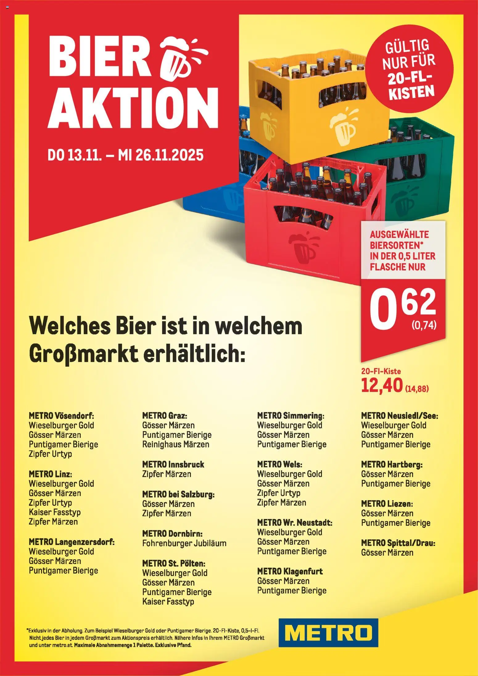 Vorschau der Angebote: Metro Bier Aktion gültig ab 13.11.2025