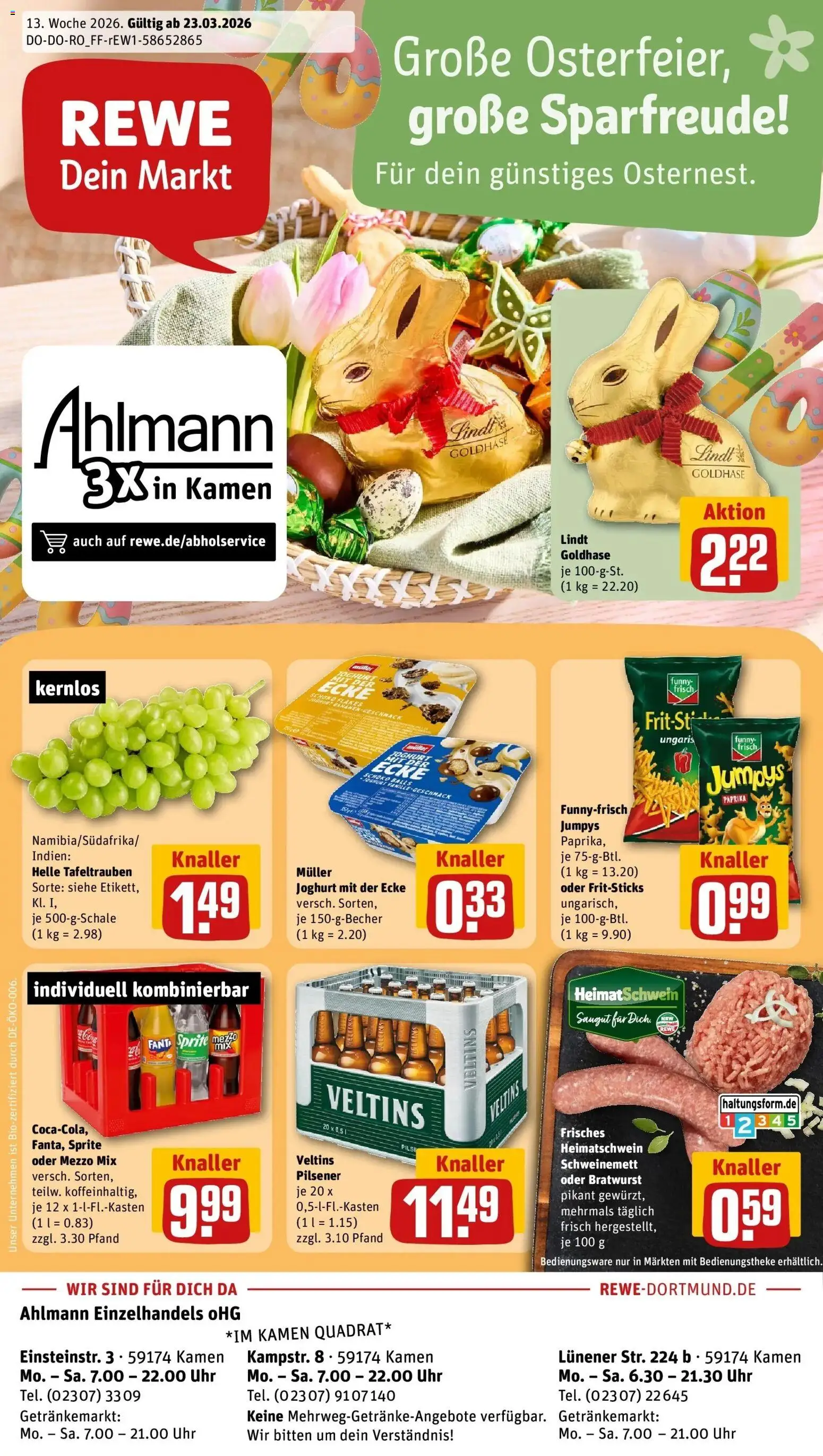 Vorschau von dem Prospekt des Geschäftes Rewe, gültig ab dem 23.03.2026