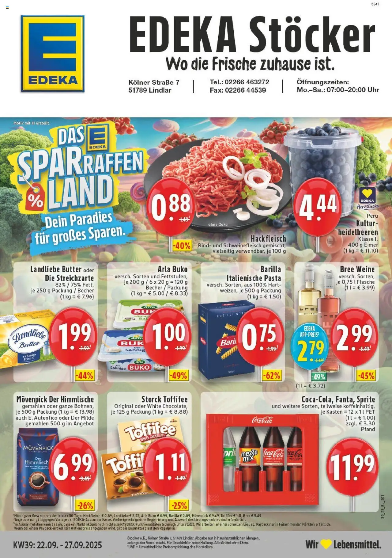 EDEKA Prospekt ab 21.09.2025 - Prospekt Lindlar Online