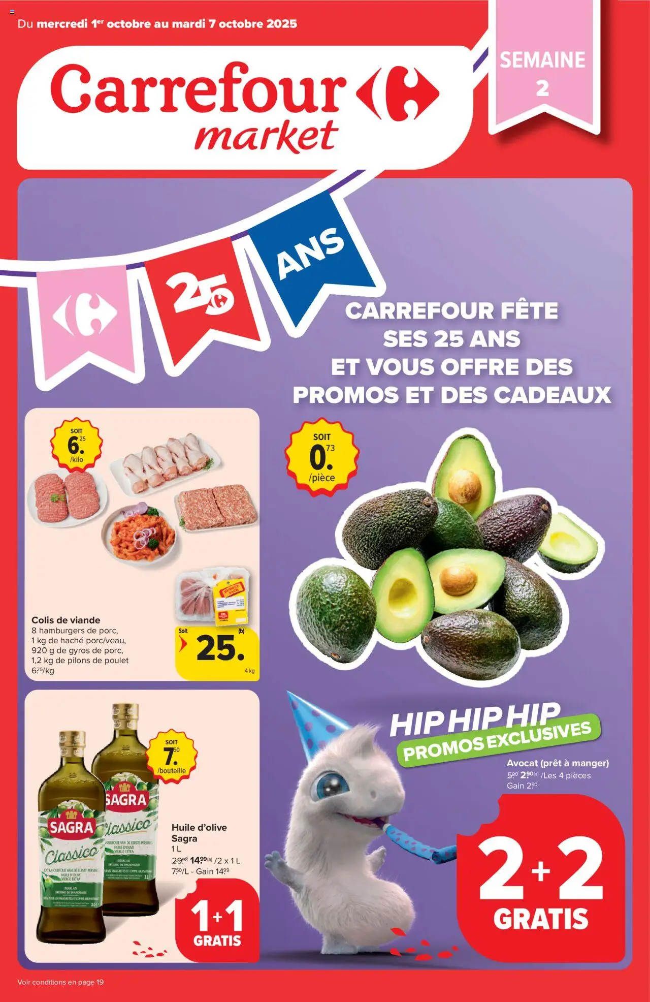 Carrefour market shop Folder de la semaine 40 geldig vanaf 01/10/2025 - Paginanummer 1
