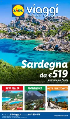 Anteprima dell'opuscolo Volantino Viaggi dal negozio Lidl valido da 03/07/2025