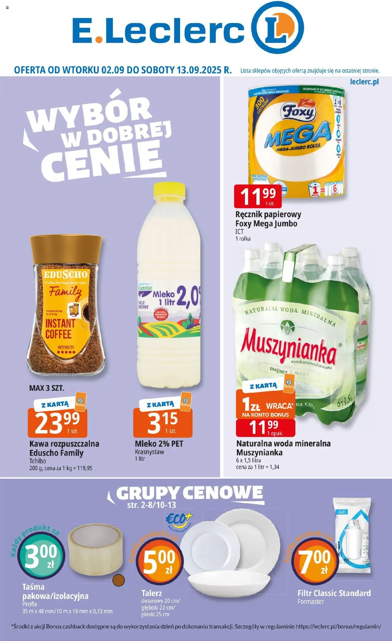 E.Leclerc Gazetka od 02.09.2025 - Nowa Gazetka - Numer strony 1