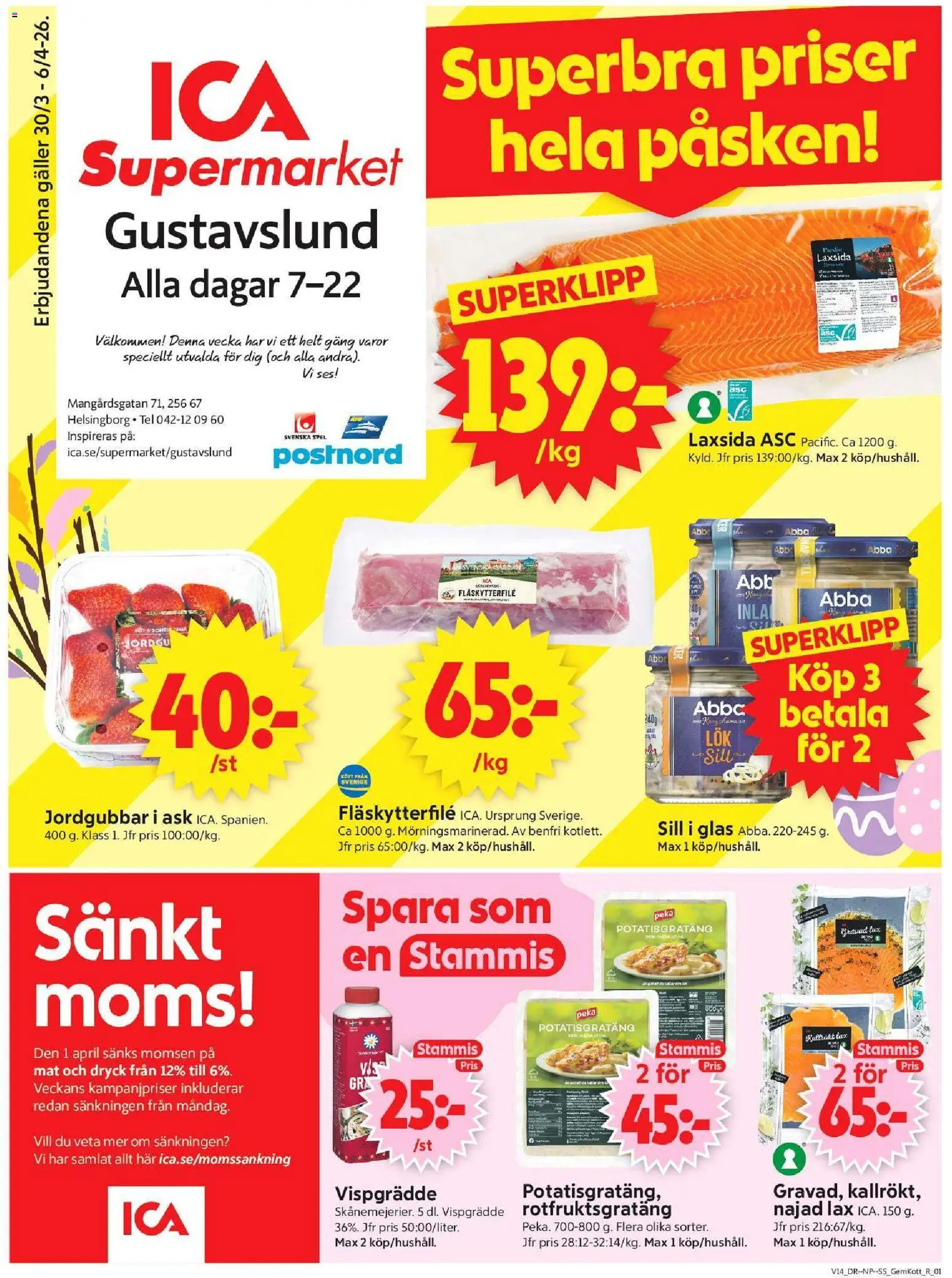 Förhandsgranska reklamblad Helsingborg från butik ICA Supermarket gäller från 30/03/2026