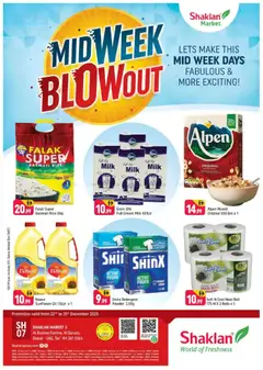 Preview of the catalogue Midweek Blow Out - Al Bustan Centre, Al Qusais of store Shaklan valid from 22 Dec, 2025