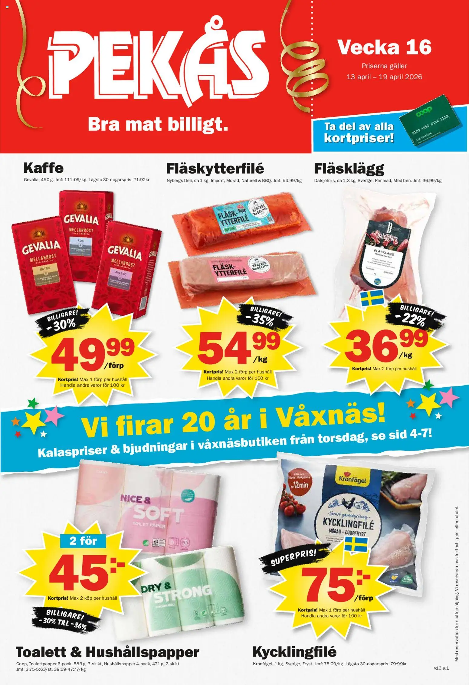 Förhandsgranska reklamblad Pekås erbjudanden från butik Pekås gäller från 13/04/2026