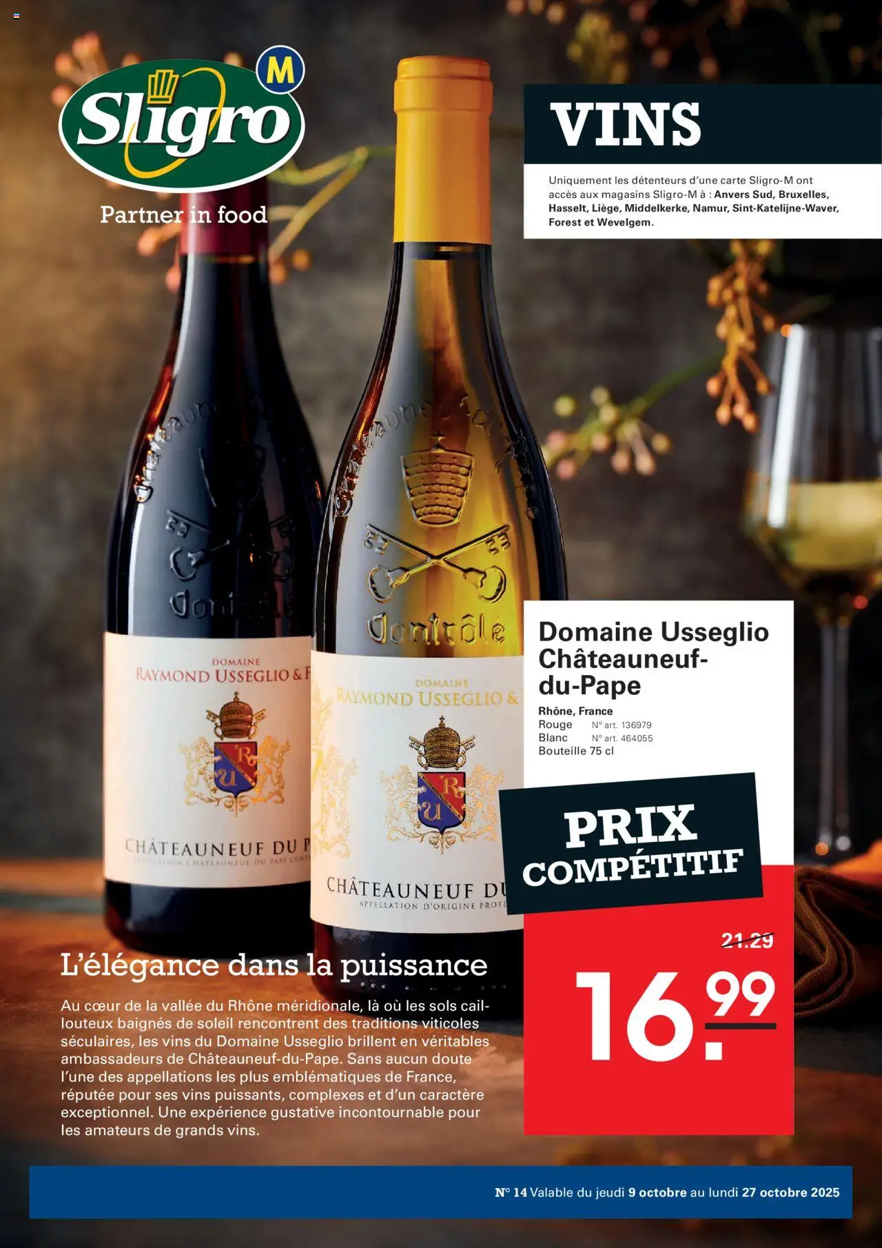 Sligro shop Vins geldig vanaf 09/10/2025 - Paginanummer 1 - La