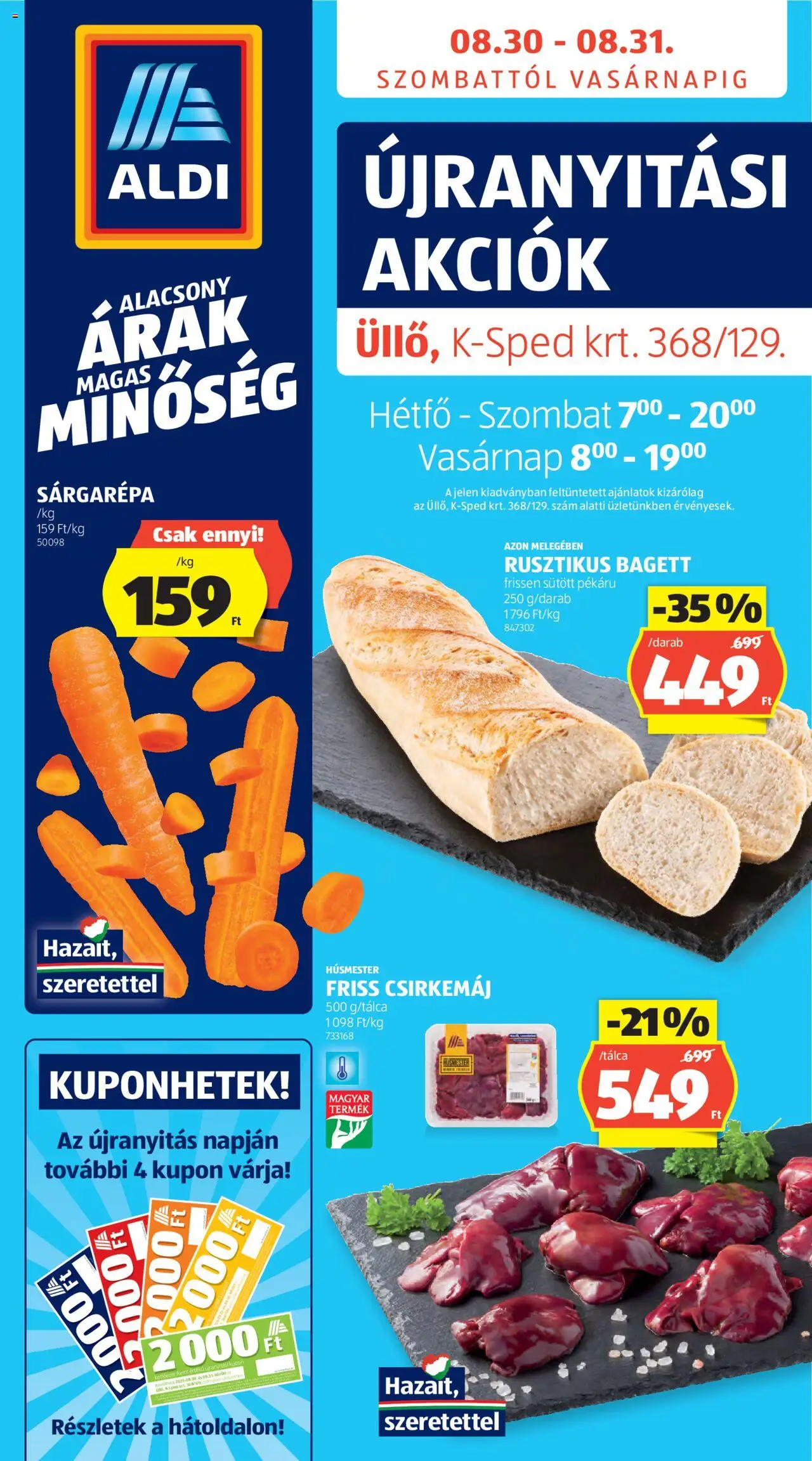 Aldi aktuális szórólap, érvényes 2025.08.30.-től - 1 oldal