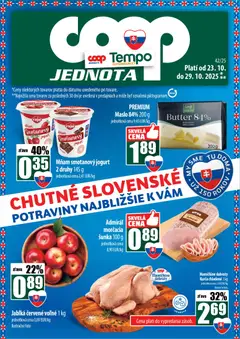 Náhľad COOP Jednota letáku platného od 23.10.2025