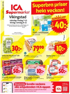 Förhandsgranska reklamblad Vikingstad från butik ICA Supermarket gäller från 12/01/2026