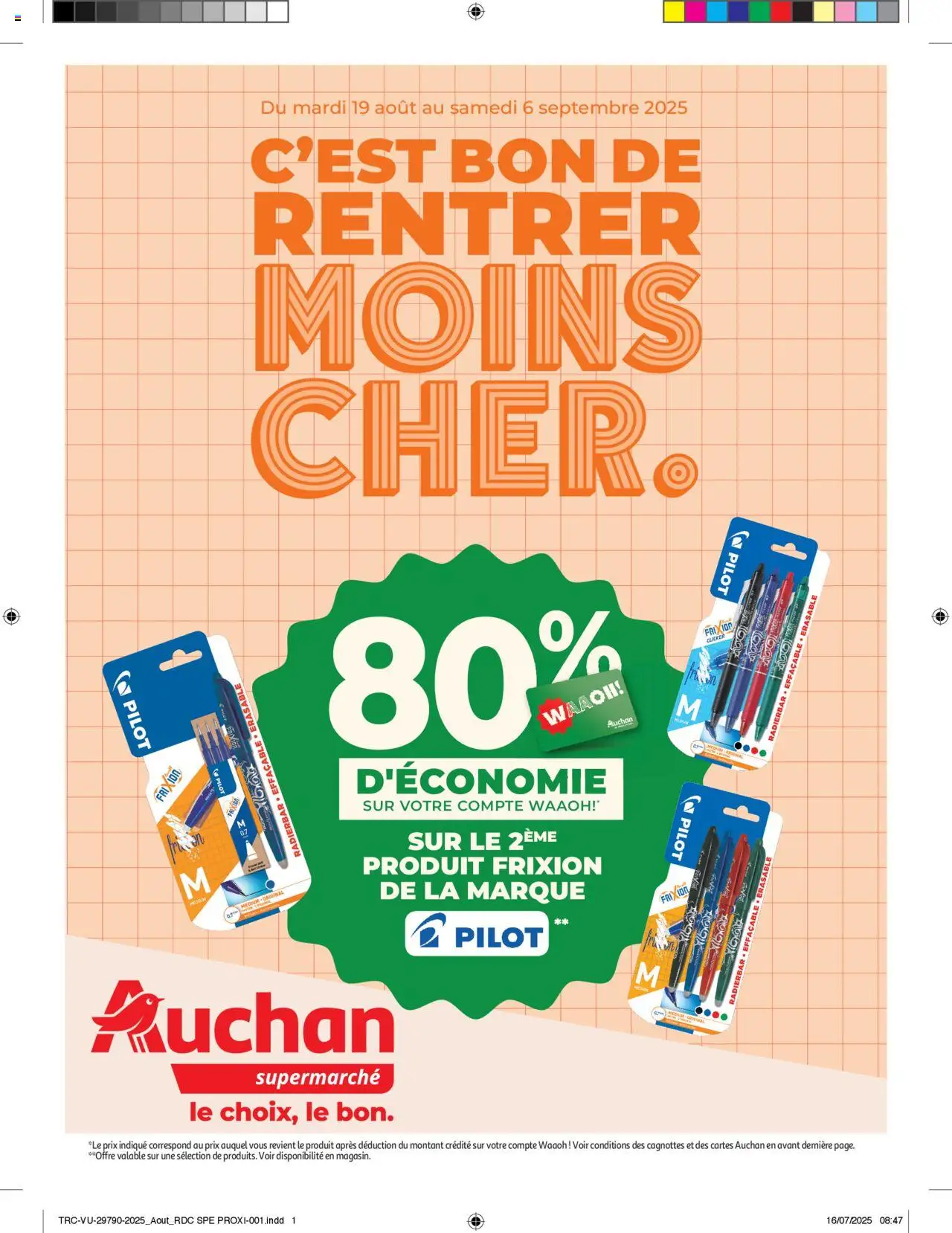 Rentrée des classes : c'est bon de rentrer moins cher dans votre super de la boutique Auchan valable du 19/08/2025 - Page numéro 1