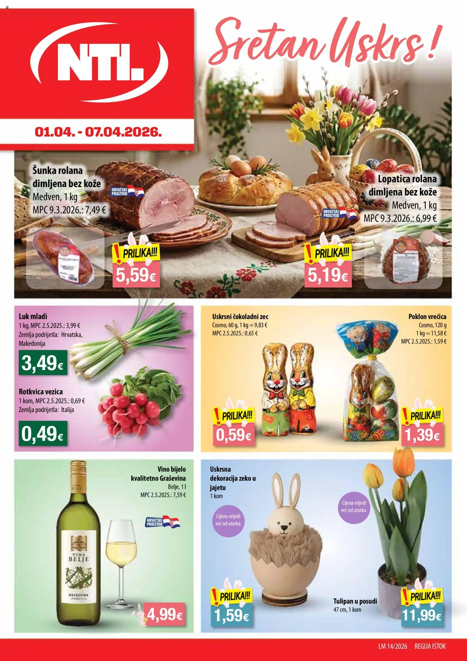Pregled letka NTL Katalog trgovine NTL vrijedi od 01.04.2026