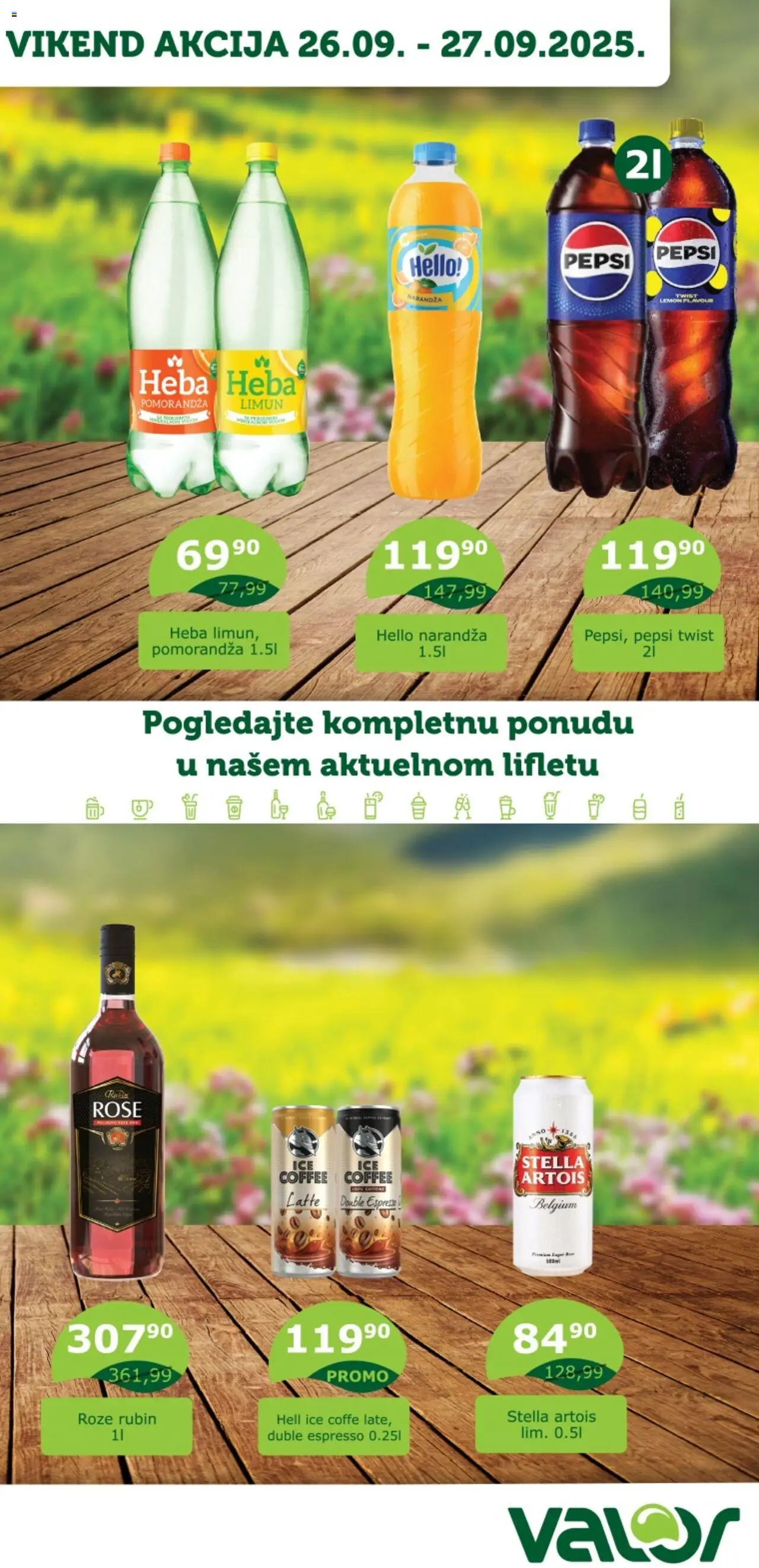 Valor katalog važi od 26.09.2025 - stranica 1 - Limun, Pepsi, Stella Artois, Hell, Pomorandza