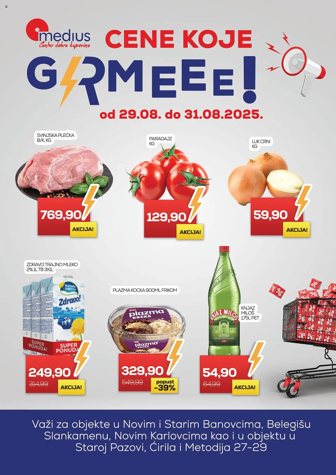 Medius katalog važi od 29.08.2025 - stranica 1 - Paradajz, Mleko, Svinjska plećka, Plazma