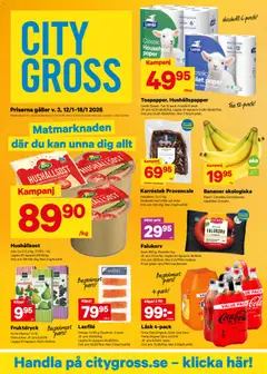 Förhandsgranska reklamblad Aktuella reklamblad City Gross från butik City Gross gäller från 12/01/2026