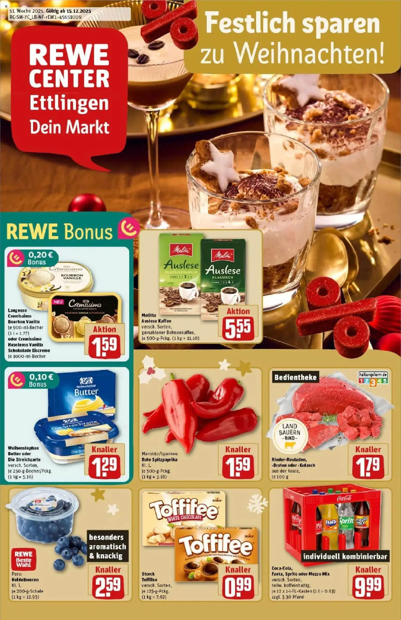 Vorschau von dem Prospekt des Geschäftes Rewe, gültig ab dem 15.12.2025