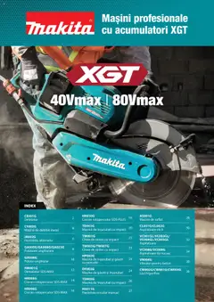 Previzualizarea de cataloage: Makita Catalog - Masini profesionale Makita XGT valabil de la 20.06.2024