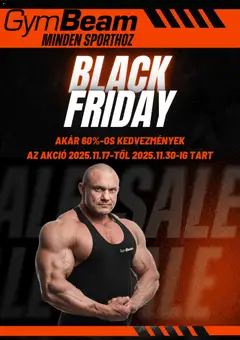GymBeam - Black Friday megtekintése, amely érvényes 2025.11.17.-től