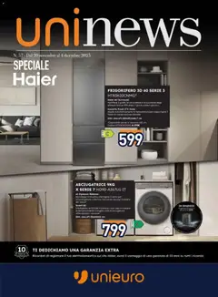 Anteprima dell'opuscolo Volantino Haier dal negozio Unieuro valido da 20/11/2025