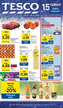 Náhľad Tesco letáku platného od 20.08.2025