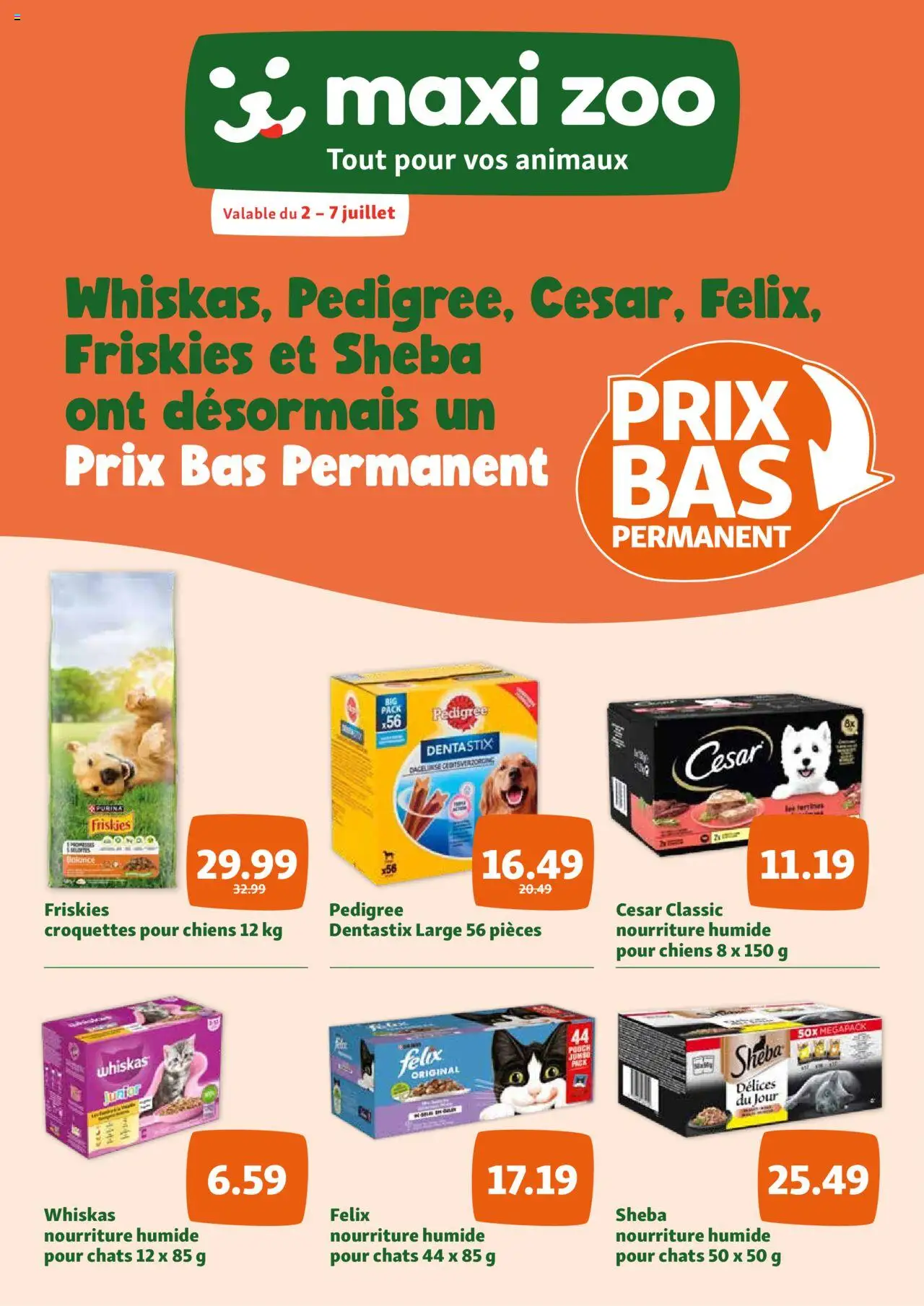 Maxi Zoo shop Folder geldig vanaf 02/07/2025 - Paginanummer 1