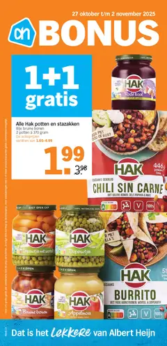 Voorbeeld van Folder week 44 van winkel Albert Heijn geldig vanaf 27-10-2025