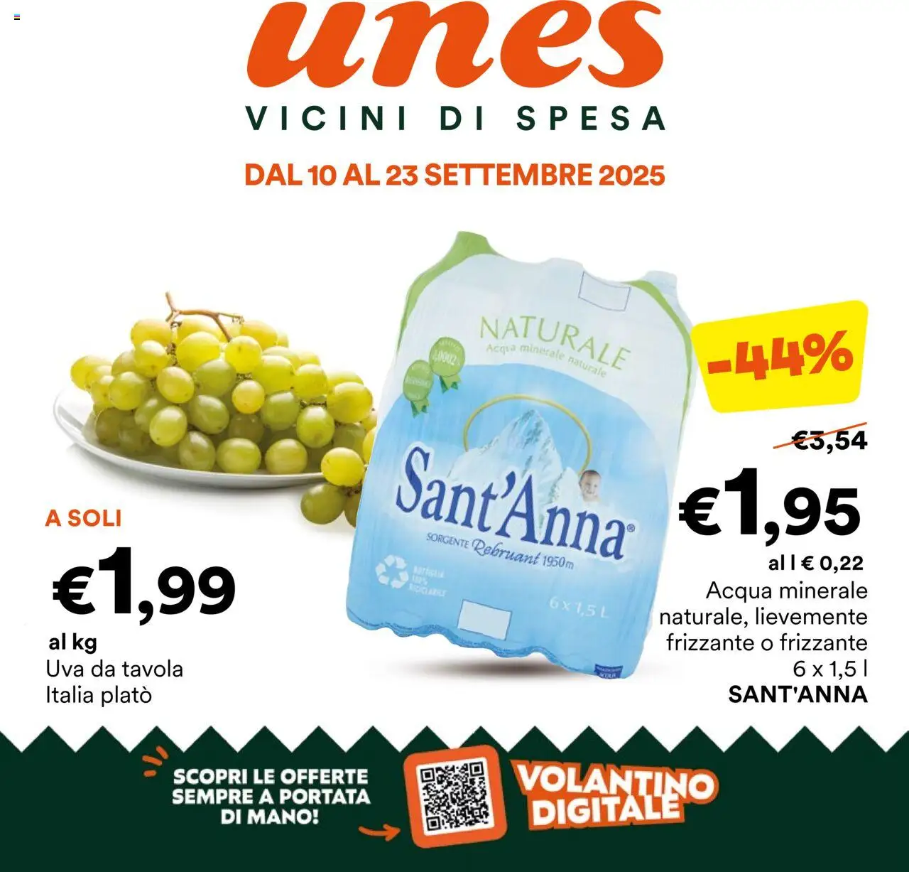 Volantino Unes valido da 10/09/2025 numero di pagina 1