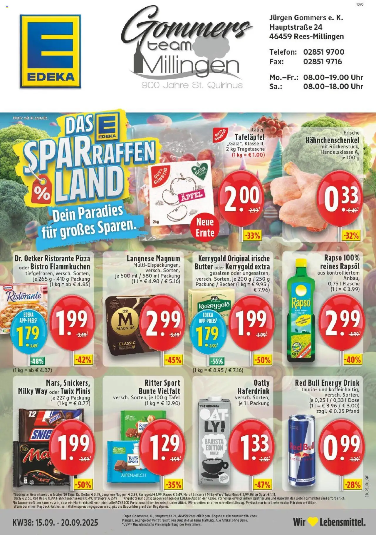 EDEKA Prospekt ab 14.09.2025 - Prospekt Rees-Millingen Online