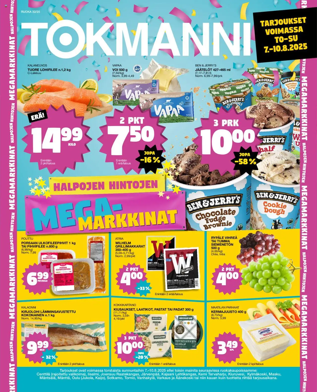 Tokmanni-kaupan Ruokatarjoukset voimassa 07/08/2025 - Sivulla 1