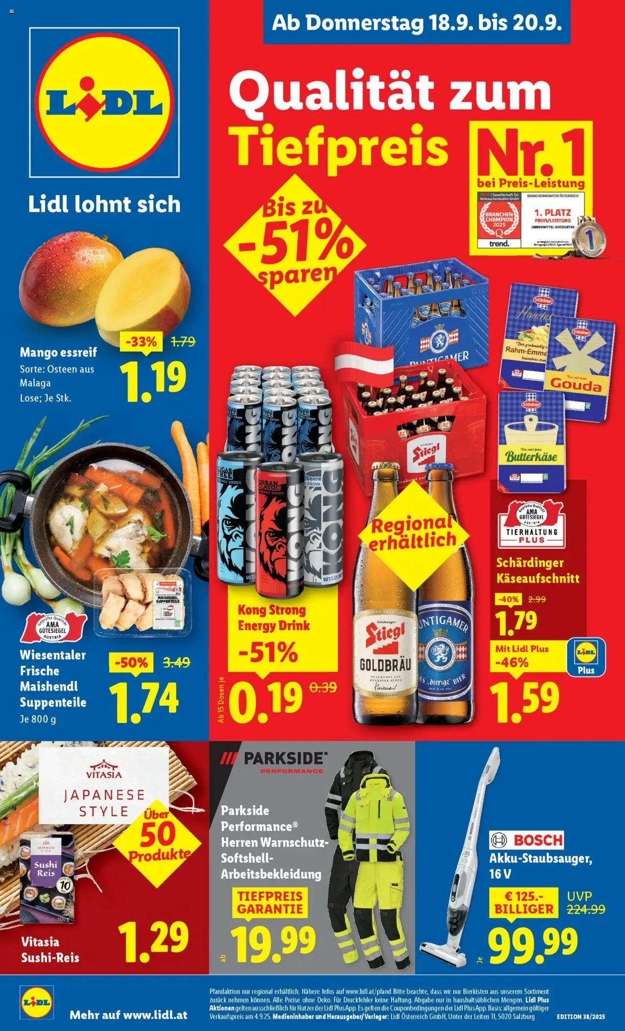  LIDL Flugblatt ab 18.09.2025 - Angebote "Prospekt aktuell" - Seite 1