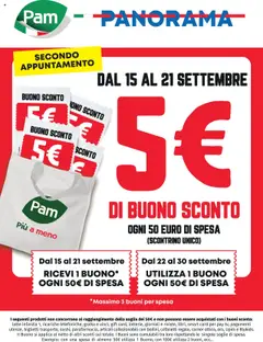 Anteprima dell'opuscolo Volantino Buono sconto dal negozio Panorama valido da 15/09/2025