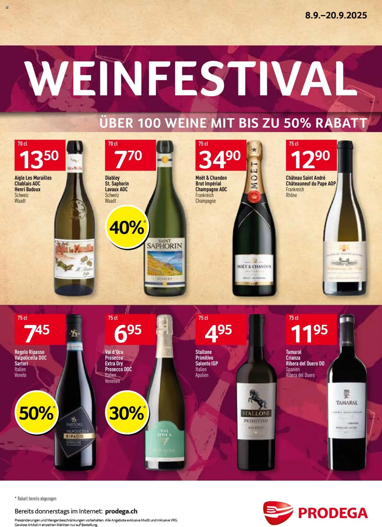 Prodega Aktionen Weinfestival ab 08.09.2025 - Seitennummer 1 - Prosecco