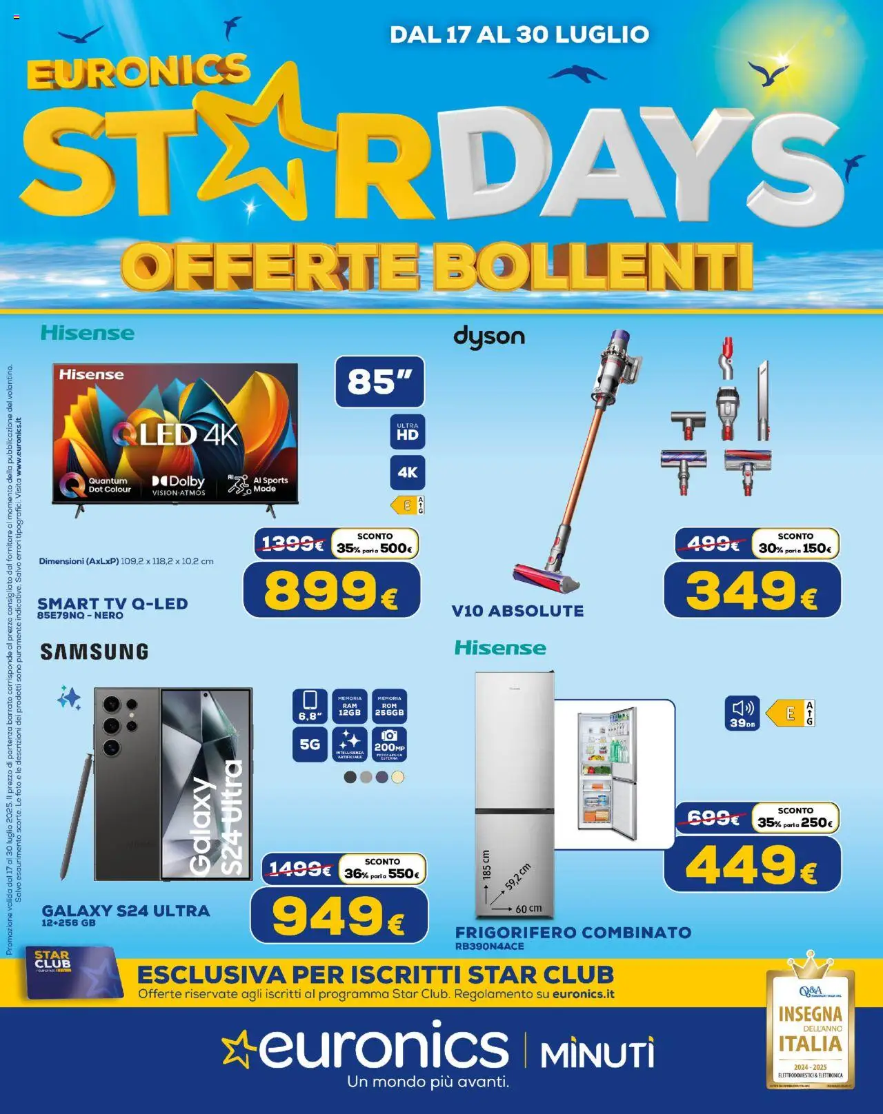 Volantino Euronics valido da 17/07/2025 numero di pagina 1