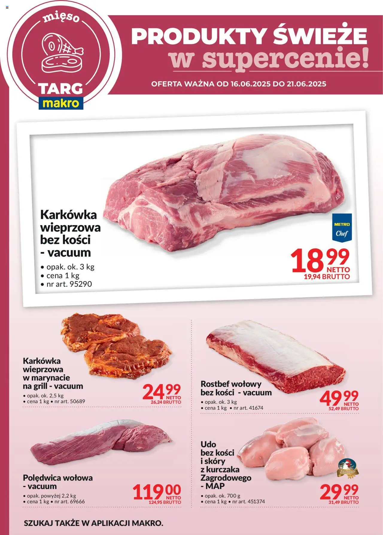Makro Produkty świeże w supercenie od 16.06.2025 - Nowa Gazetka - Numer strony 1 - Karkówka, Karkówka wieprzowa, Mięso, Grill, Polędwica wołowa
