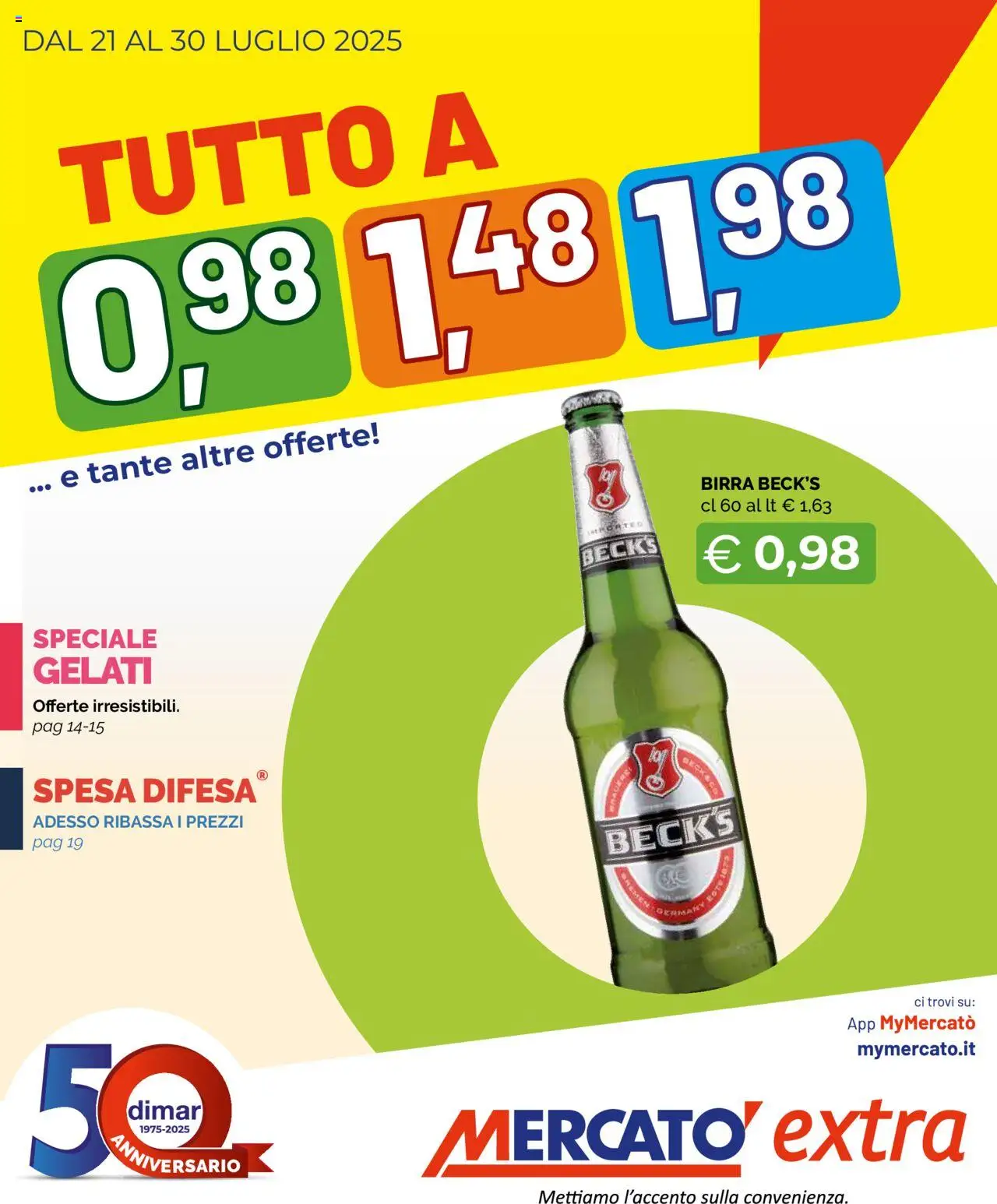 Volantino Mercatò valido da 21/07/2025 numero di pagina 1
