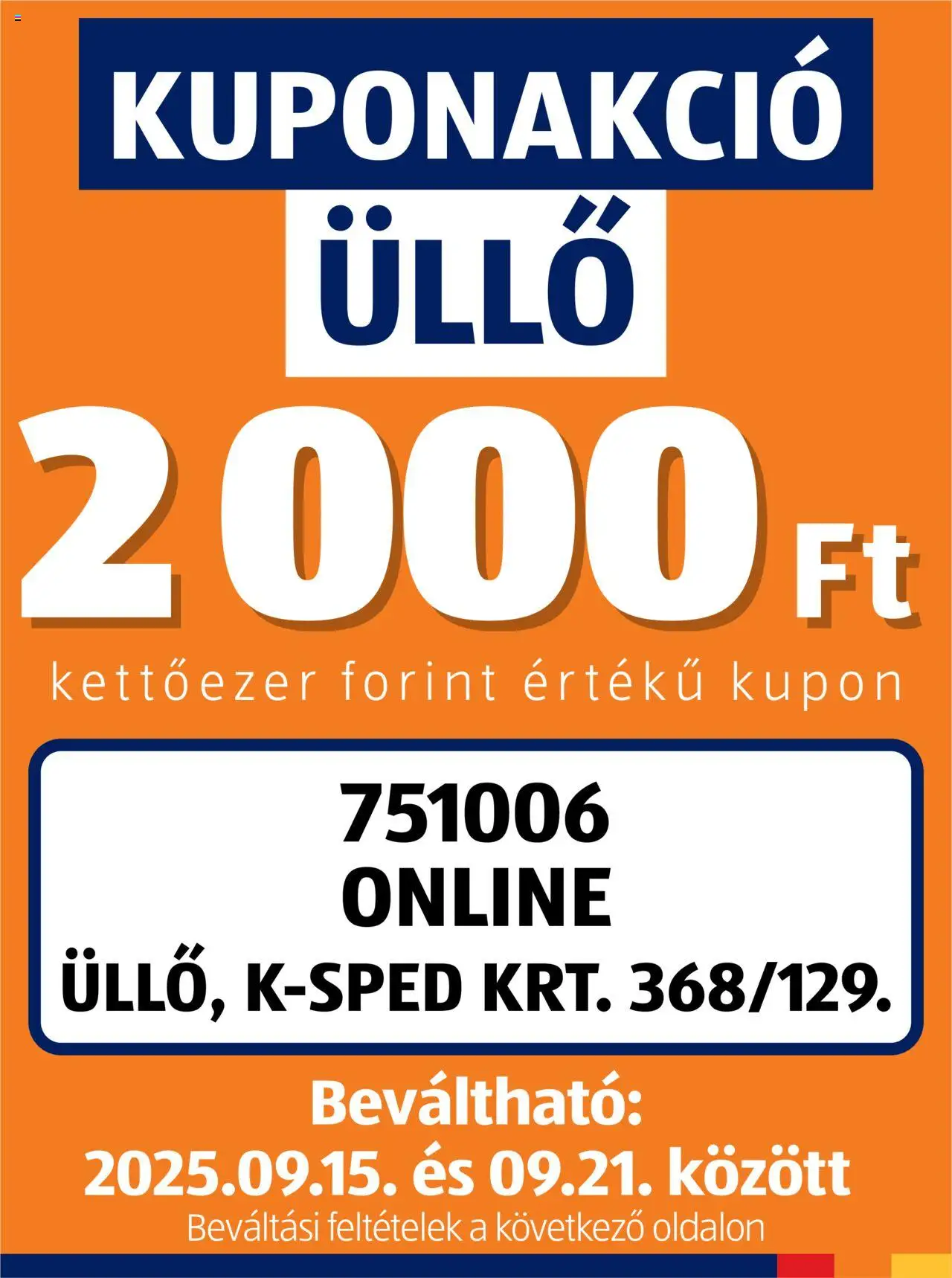 Aldi aktuális szórólap, érvényes 2025.09.15.-től - 1 oldal