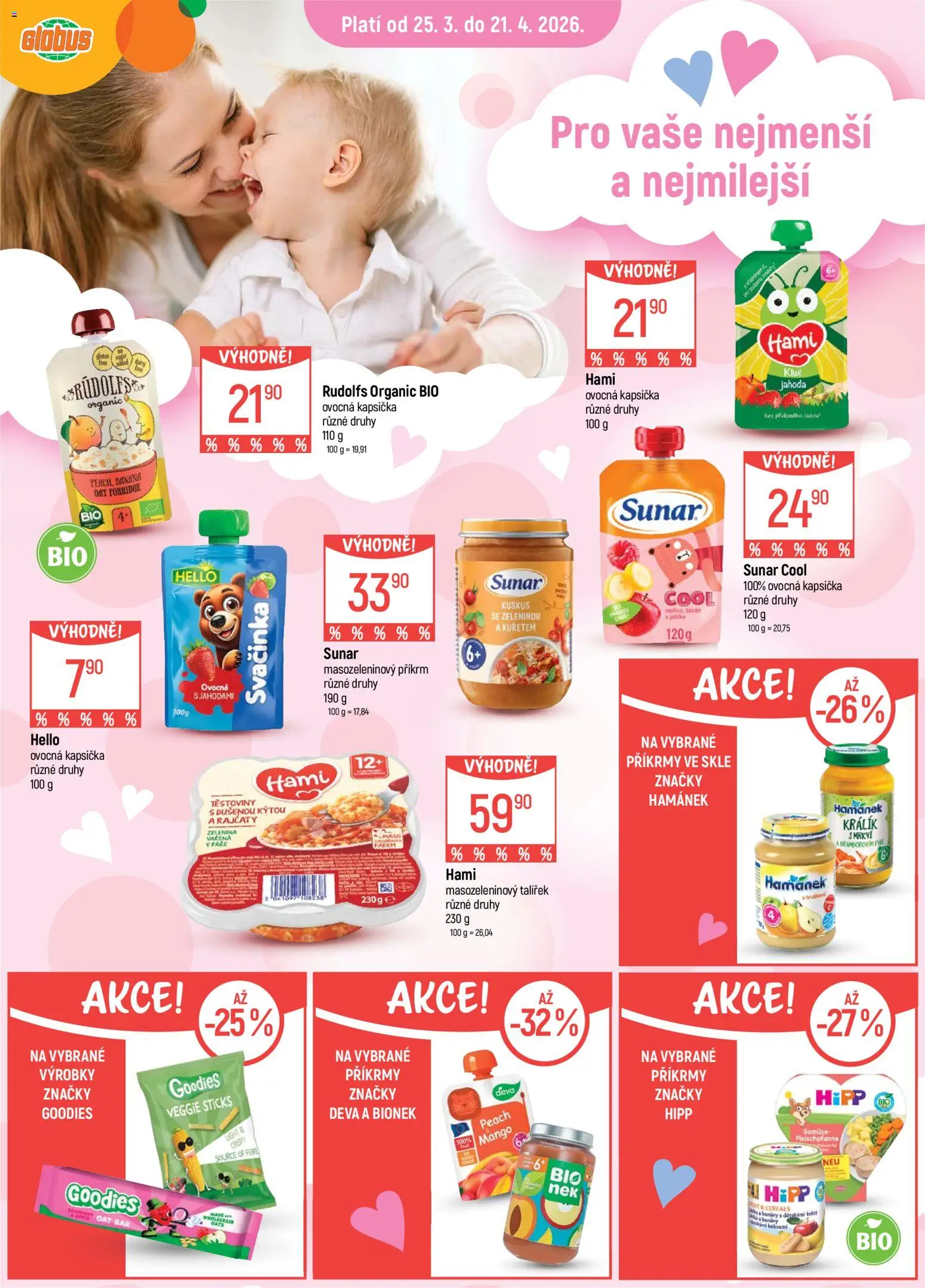 Náhled nabídky: Globus Globus leták - Plzeň platný od 25.03.2026 - Zelenina, Králík, Kuskus, Hipp, Příkrmy, Hami, Veggie, Ovocná kapsička