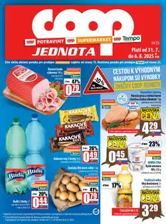 Náhľad COOP Jednota letáku platného od 31.07.2025