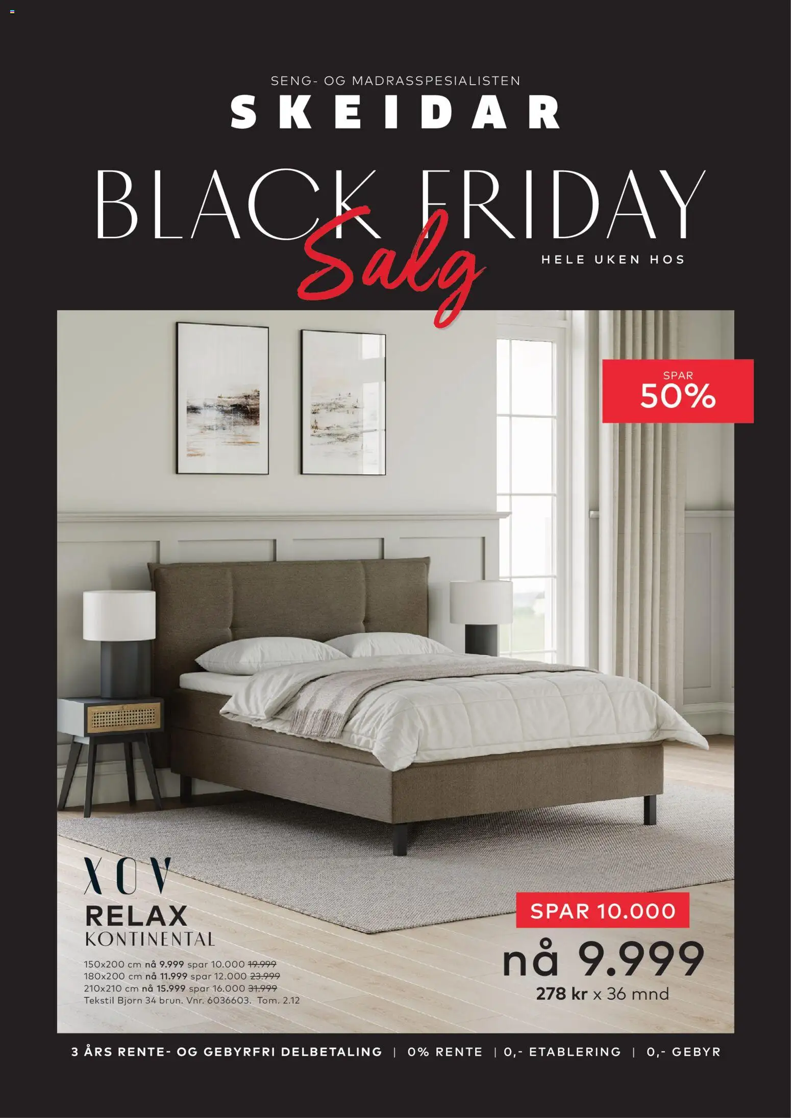 Forhåndsvis Black Week Mattress fra butikk Skeidar gyldig fra 19/11/2025