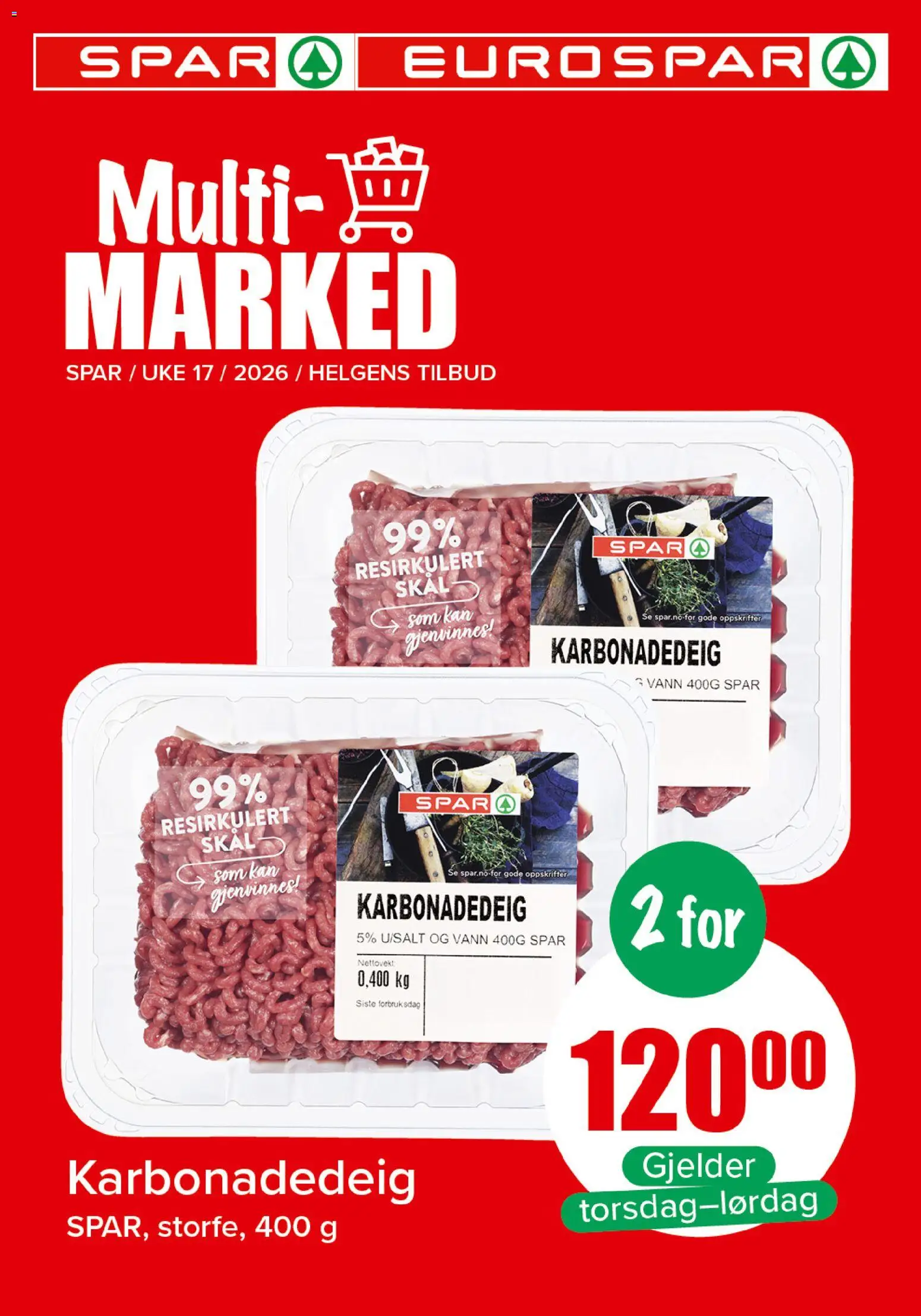 Forhåndsvis Spar Helgens Tilbud fra butikk Spar gyldig fra 23/04/2026